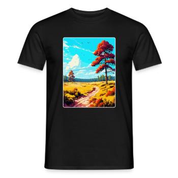 Cannock Chase Affiche de voyage vintage Souvenir WPA - T-shirt homme - noir - Devant - AI Model Male 178 light (178cm)