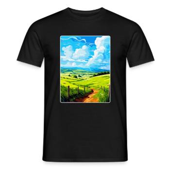 Sperrin Uk Vintage Travel Poster Souvenir WPA - Men's T-Shirt - black - Front - AI Model Male 178 light (178cm)