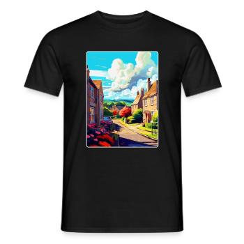 Bathampton England Uk Travel Poster Souvenir WPA - Men's T-Shirt - black - Front - AI Model Male 178 light (178cm)