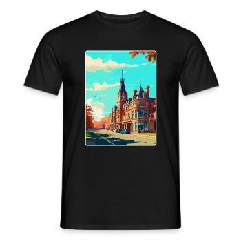 Harrogate Angleterre Royaume-Uni Affiche de voyage Souvenir WPA - T-shirt homme - noir - Devant - AI Model Male 178 light (178cm)