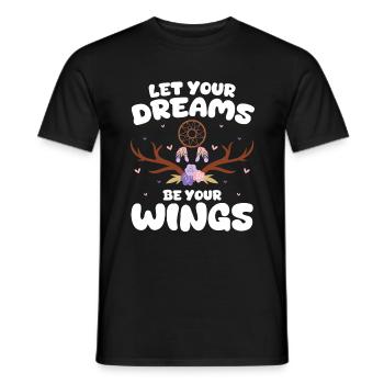 Capteur de rêves Motivation mystique - T-shirt homme - noir - Devant - AI Model Male 178 light (178cm)