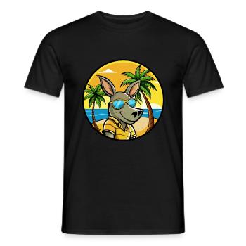 Aardvark Funny Cartoon Lunettes de soleil de plage d’été - T-shirt homme - noir - Devant - AI Model Male 178 light (178cm)