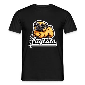 Pugtato Mops Kartoffel - Männer T-Shirt - Schwarz - Vorne - AI Model Male 178 light (178cm)