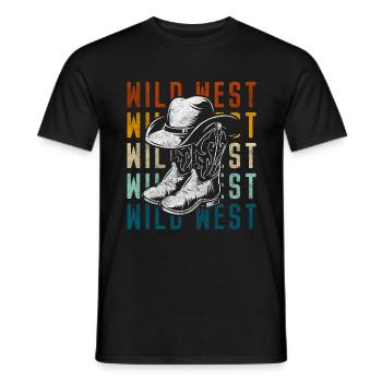 Wild West Courage Texas - T-shirt homme - noir - Devant - AI Model Male 178 light (178cm)