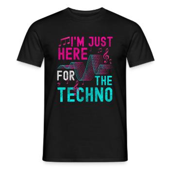 Techno Electro Dancing Jumpstyle - T-shirt homme - noir - Devant - AI Model Male 178 light (178cm)