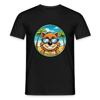Estrela Mountain Dog Breed Cartoon Sunglass Beach - T-shirt homme - noir - Devant - AI Model Male 178 light (178cm)
