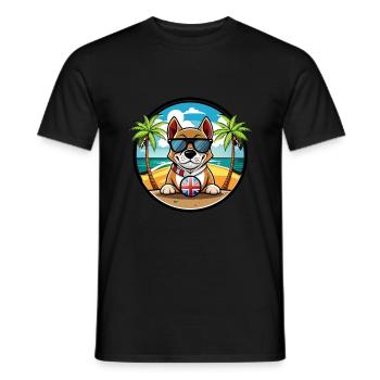 Grand Anglo Francais Dog Breed Cartoon Sunglasses - Men's T-Shirt - black - Front - AI Model Male 178 light (178cm)