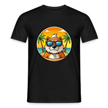 Moskva Watchdog Breed Tegneserie Solbriller Beach - Mænd T-shirt - sort - Foran - AI Model Male 178 light (178cm)