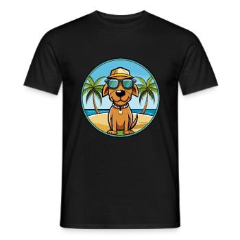 Lunettes de soleil polonaises de race de chien de chasse - T-shirt homme - noir - Devant - AI Model Male 178 light (178cm)