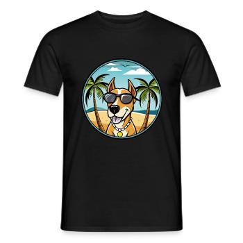 Transylvanian Hound Dog Breed Cartoon Sunglasses - Men's T-Shirt - black - Front - AI Model Male 178 light (178cm)