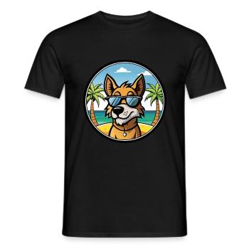 Lunettes de soleil uruguayennes Cimarron Dog Breed Cartoon - T-shirt homme - noir - Devant - AI Model Male 178 light (178cm)