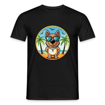Österreichische Brandlbracke Hunderasse Cartoon Sonnenbrille - Männer T-Shirt - Schwarz - Vorne - AI Model Male 178 light (178cm)