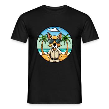Braque Saint Germain Hunderasse Cartoon Sonnenbrille - Männer T-Shirt - Schwarz - Vorne - AI Model Male 178 light (178cm)