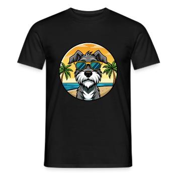 Deutscher Wachtelhund Hunderasse Cartoon Sonnenbrille - Männer T-Shirt - Schwarz - Vorne - AI Model Male 178 light (178cm)