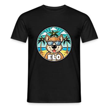 Längerer Spitzname Hund Rasse Cartoon Sonnenbrille Strand - Männer T-Shirt - Schwarz - Vorne - AI Model Male 178 light (178cm)
