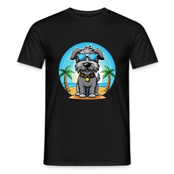 Kerry Blue Terrier Hunderasse Cartoon Sonnenbrille - Männer T-Shirt - Schwarz - Vorne - AI Model Male 178 light (178cm)