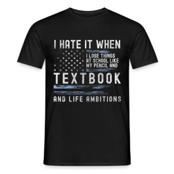 Student Uni Graduation Party - Men's T-Shirt - black - Front - AI Model Male 178 light (178cm)