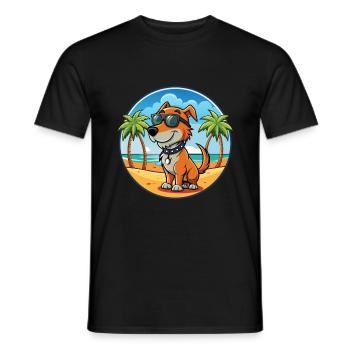 Lunettes de soleil polonaises de race de chien de chasse - T-shirt homme - noir - Devant - AI Model Male 178 light (178cm)