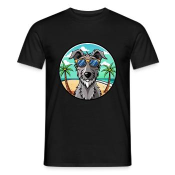 Scottish Deerhound Dog Breed Cartoon Sunglasses - Men's T-Shirt - black - Front - AI Model Male 178 light (178cm)