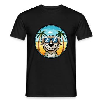 Stabyhoun Chien Race Dessin Animé Lunettes de Soleil Plage - T-shirt homme - noir - Devant - AI Model Male 178 light (178cm)