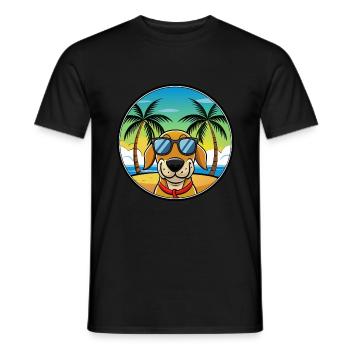 Transylvanian Hound Dog Breed Cartoon Sunglasses - Men's T-Shirt - black - Front - AI Model Male 178 light (178cm)