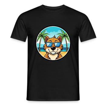 Tahltan Bear Dog Breed Cartoon Sunglasses Beach - Men's T-Shirt - black - Front - AI Model Male 178 light (178cm)