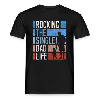 Alleinstehend Beziehungsstatus Humor - Männer T-Shirt - Schwarz - Vorne - AI Model Male 178 light (178cm)