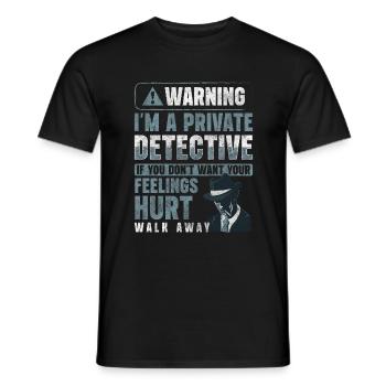 Private Detective Clue Inspector - Men's T-Shirt - black - Front - AI Model Male 178 light (178cm)