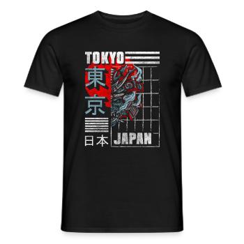 Tokio Reisen Anime Städtetrip - Männer T-Shirt - Schwarz - Vorne - AI Model Male 178 light (178cm)