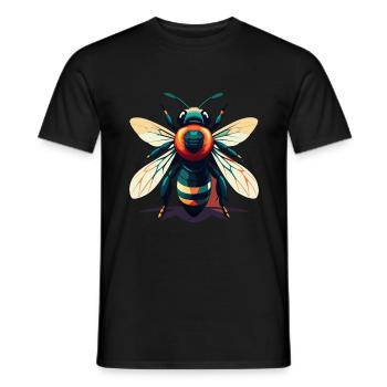 Abeille Dessin Animé Personnage Animal De Compagnie Coloré - T-shirt homme - noir - Devant - AI Model Male 178 light (178cm)