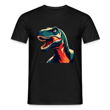 Dinosaurier Cartoon Figur Buntes Haustier Tier - Männer T-Shirt - Schwarz - Vorne - AI Model Male 178 light (178cm)