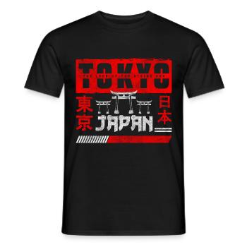 Japon Manga Tokyo - T-shirt homme - noir - Devant - AI Model Male 178 light (178cm)