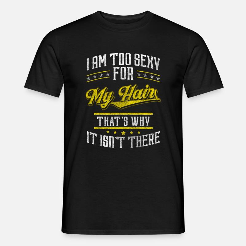 Glatze Glatzkopf - Männer T-Shirt - Schwarz