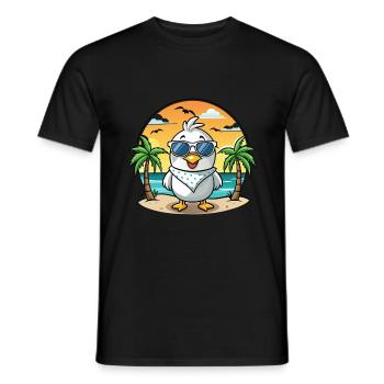 Albatross Funny Cartoon Summer Beach Sunglasses - Men's T-Shirt - black - Front - AI Model Male 178 light (178cm)