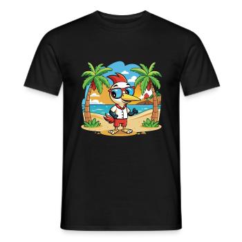 Woodpecker Lustige Cartoon Sommer Strand Sonnenbrille - Männer T-Shirt - Schwarz - Vorne - AI Model Male 178 light (178cm)