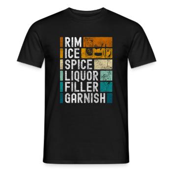 Cocktail Drinks Drink Drink - Men's T-Shirt - black - Front - AI Model Male 178 light (178cm)