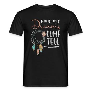 Dreaming Faith Happiness - Men's T-Shirt - black - Front - AI Model Male 178 light (178cm)