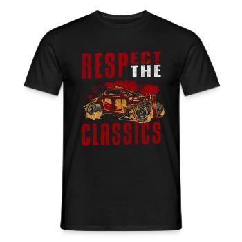 Classic Original Motor Sports Car - Men's T-Shirt - black - Front - AI Model Male 178 light (178cm)