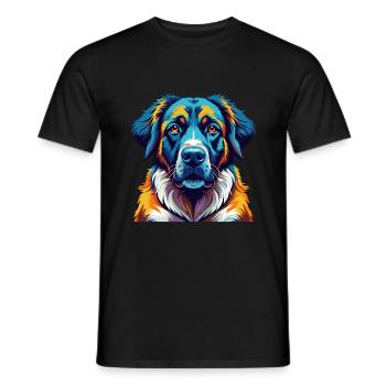Chien de berger d’Anatolie Race Dessin animé Kawaii - T-shirt homme - noir - Devant - AI Model Male 178 light (178cm)