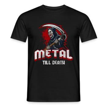 Métal Noir Métal Guitare Heavy - T-shirt homme - noir - Devant - AI Model Male 178 light (178cm)