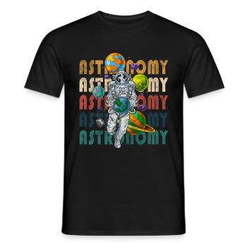 Une star de la science découvre un trou noir - T-shirt homme - noir - Devant - AI Model Male 178 light (178cm)
