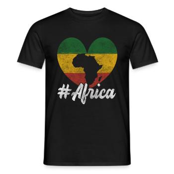 Africa Nature Africans - Men's T-Shirt - black - Front - AI Model Male 178 light (178cm)