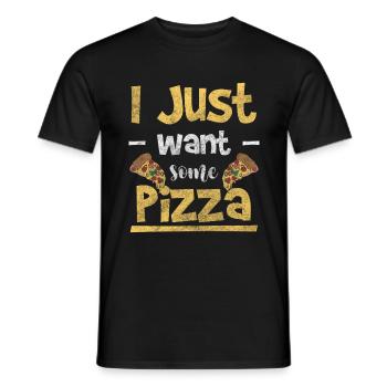 Pizza Fromage Délicieux - T-shirt homme - noir - Devant - AI Model Male 178 light (178cm)