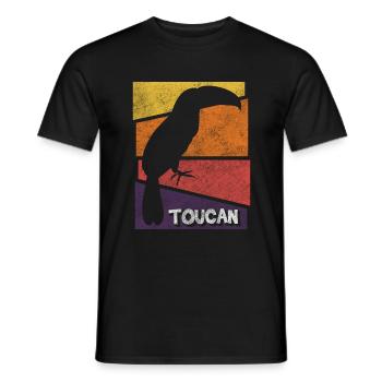 Tukan Urwald Regenwald Selten - Männer T-Shirt - Schwarz - Vorne - AI Model Male 178 light (178cm)