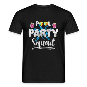 Poolparty Baden Partyzeit - Männer T-Shirt - Schwarz - Vorne - AI Model Male 178 light (178cm)
