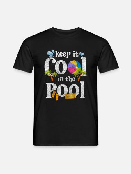 Swimming Pool Tauchen Sommer Badehose - Männer T-Shirt - Schwarz