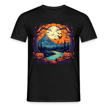 Gruseliges Halloween Party Kostüm Halloween - T-shirt homme - noir - Devant - AI Model Male 178 light (178cm)