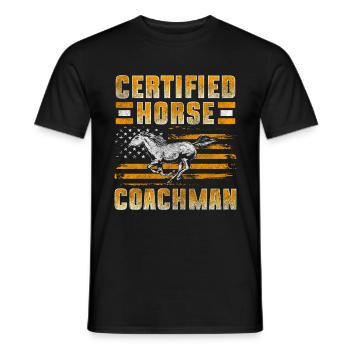 Carter Horse Horsepower Cavalier - T-shirt homme - noir - Devant - AI Model Male 178 light (178cm)