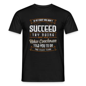 Horse-drawn carriage hobby carriage - Men's T-Shirt - black - Front - AI Model Male 178 light (178cm)