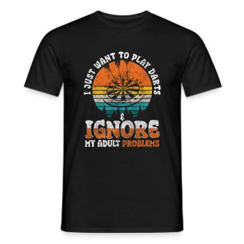Fléchettes Jeu de fléchettes Fléchettes Hommes - T-shirt homme - noir - Devant - AI Model Male 178 light (178cm)